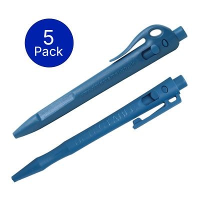 Stylos rétractables détectables par détecteur de métaux (paquet de 5)