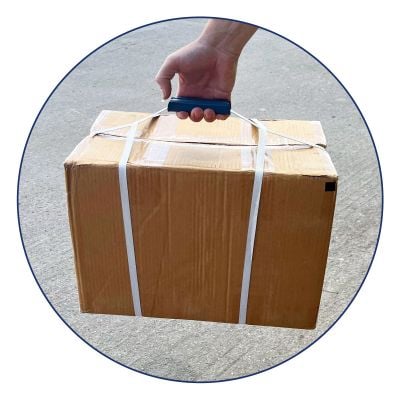 Poignée de transport détectable par détecteur de métaux