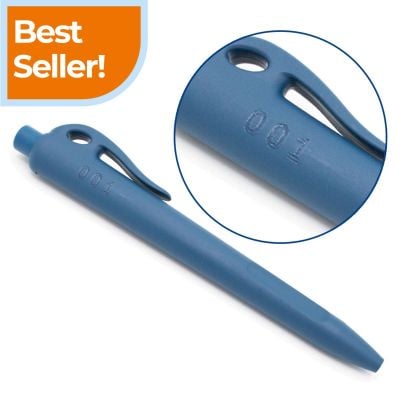 Stylos rétractables éléphant détectables numérotés séquentiellement - Encre standard (paquet de 50)