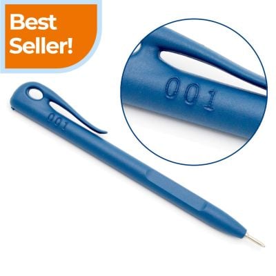Stylos éléphant détectables monoblocs numérotés séquentiellement – Encre standard (paquet de 50)